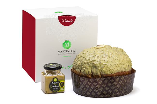Panettone Pistacchio con Spalmabile al Pistacchio - Martinucci